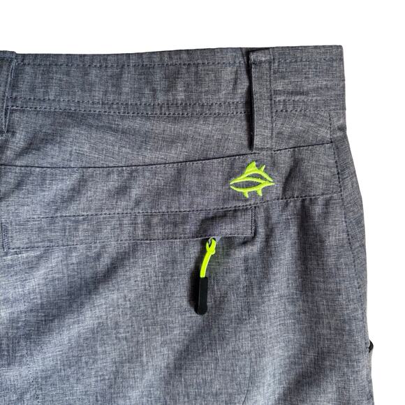 Loco Skailz Hybrid Shorts 42 Gray Stretch Boardwalk Surf Zip Pocket Mens - Picture 9 of 12